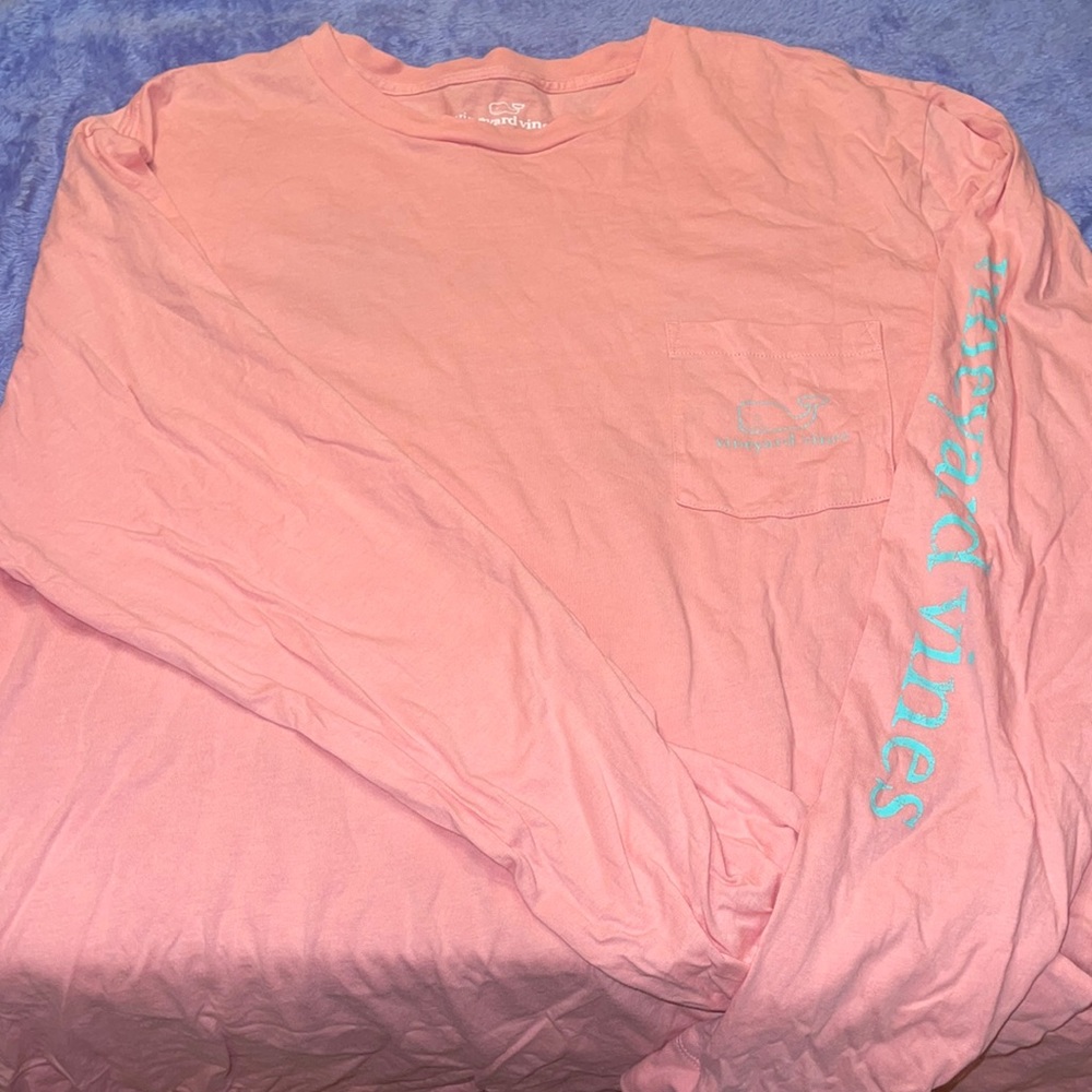 Vineyard Vines Pink & Teal Long sleeve XL